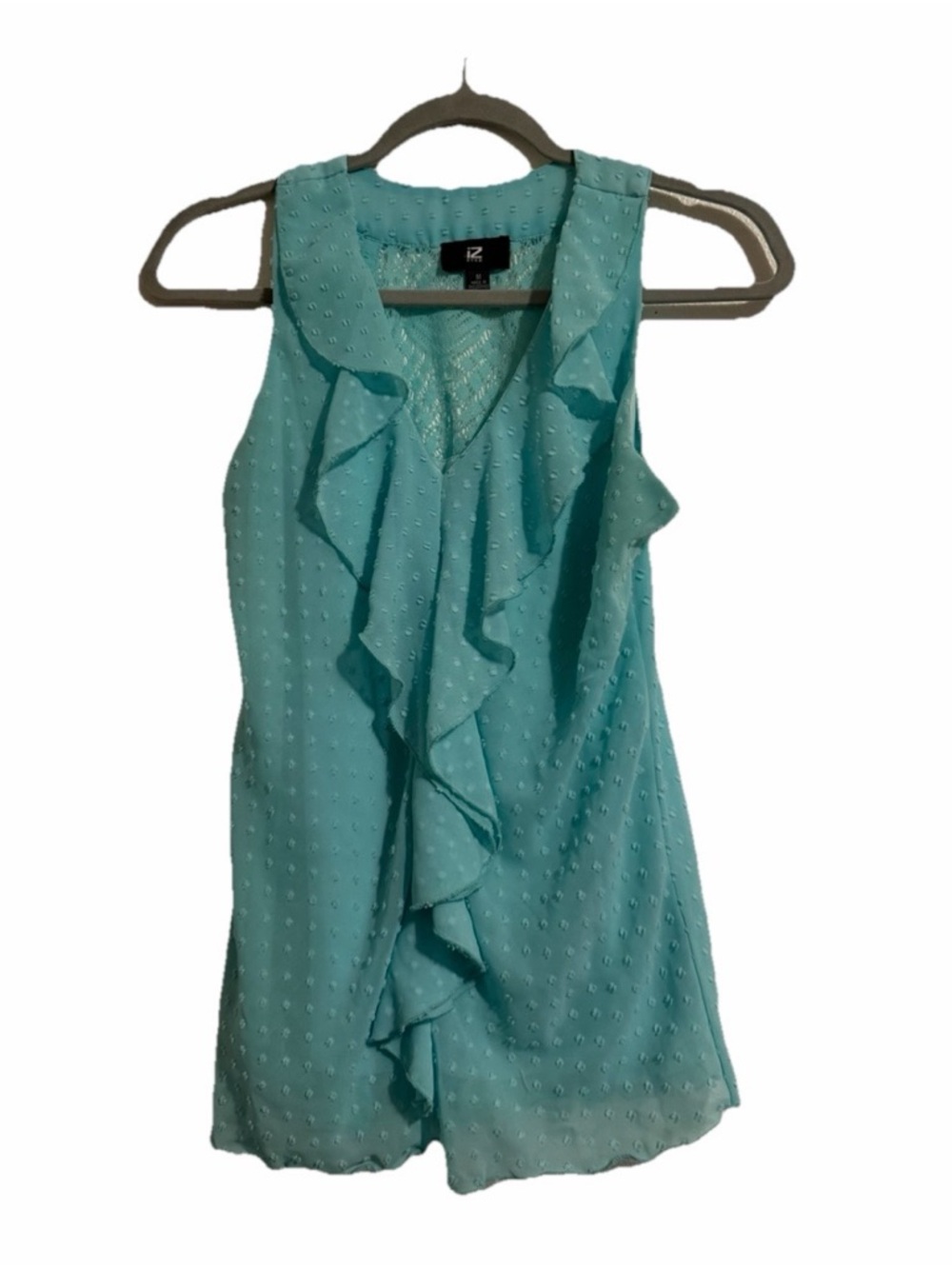 Iz Byer Seafoam Ruffle-Front Camisole